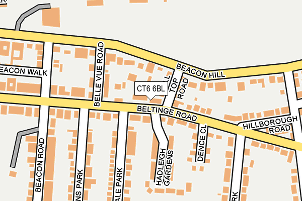 CT6 6BL map - OS OpenMap – Local (Ordnance Survey)