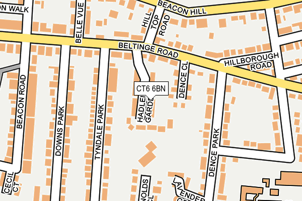 CT6 6BN map - OS OpenMap – Local (Ordnance Survey)