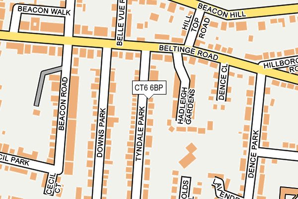 CT6 6BP map - OS OpenMap – Local (Ordnance Survey)