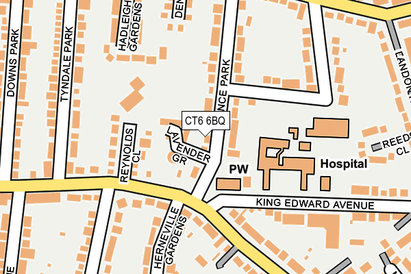 CT6 6BQ map - OS OpenMap – Local (Ordnance Survey)