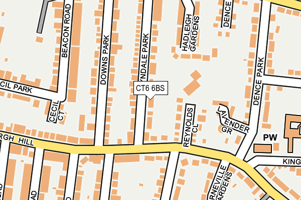 CT6 6BS map - OS OpenMap – Local (Ordnance Survey)