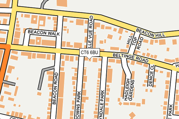 CT6 6BU map - OS OpenMap – Local (Ordnance Survey)