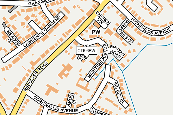 CT6 6BW map - OS OpenMap – Local (Ordnance Survey)