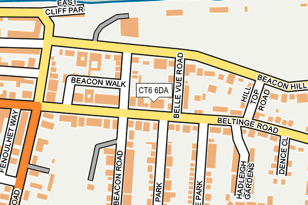 CT6 6DA map - OS OpenMap – Local (Ordnance Survey)