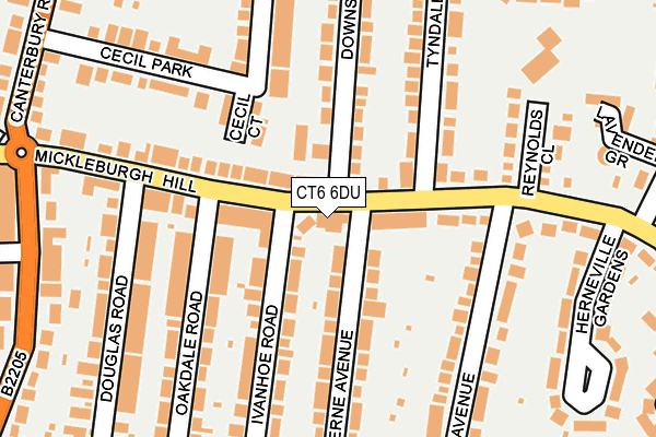 CT6 6DU map - OS OpenMap – Local (Ordnance Survey)