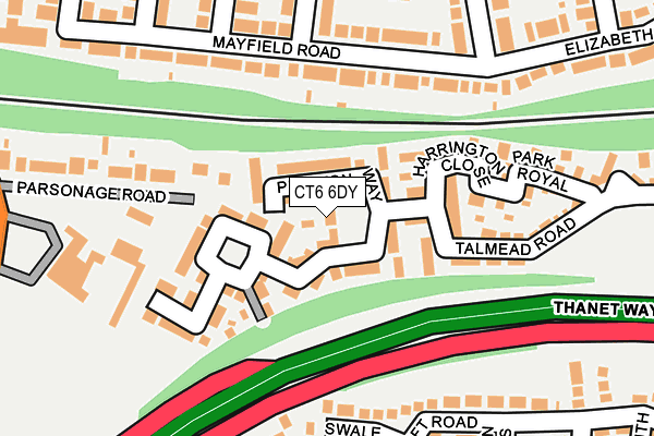 CT6 6DY map - OS OpenMap – Local (Ordnance Survey)