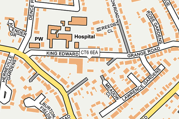 CT6 6EA map - OS OpenMap – Local (Ordnance Survey)