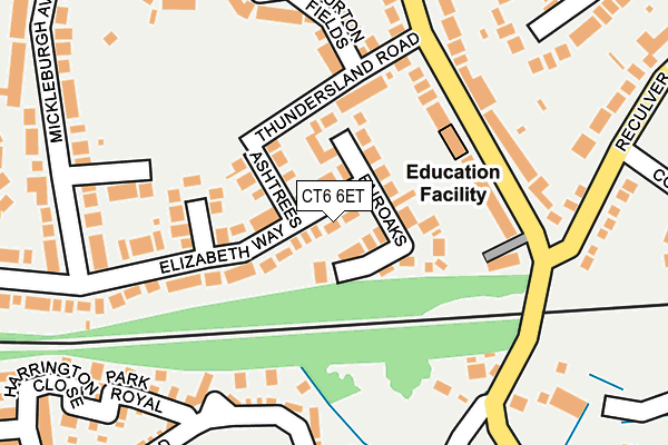 CT6 6ET map - OS OpenMap – Local (Ordnance Survey)