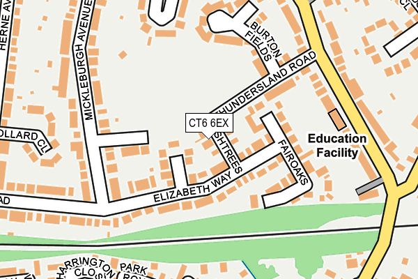 CT6 6EX map - OS OpenMap – Local (Ordnance Survey)