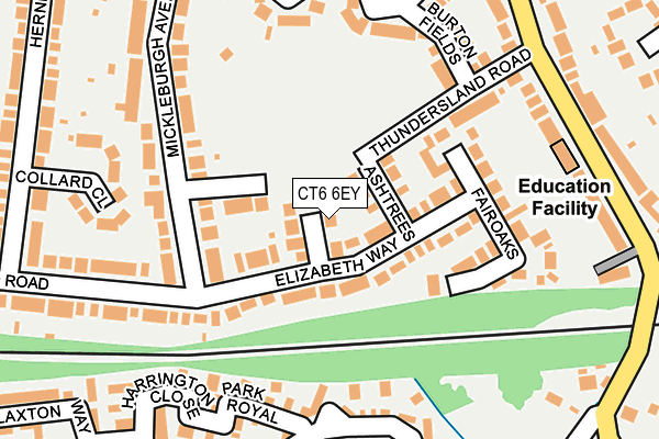 CT6 6EY map - OS OpenMap – Local (Ordnance Survey)