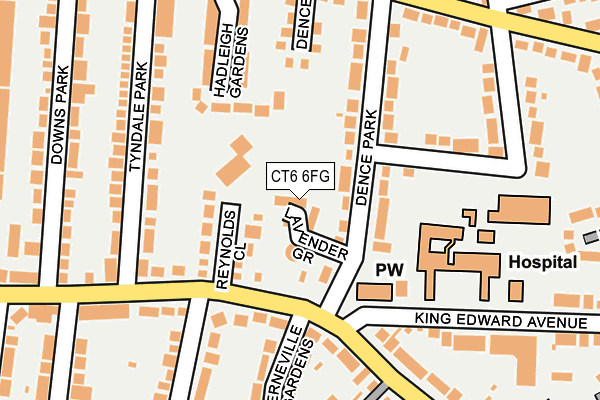 CT6 6FG map - OS OpenMap – Local (Ordnance Survey)