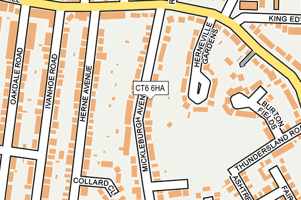 CT6 6HA map - OS OpenMap – Local (Ordnance Survey)