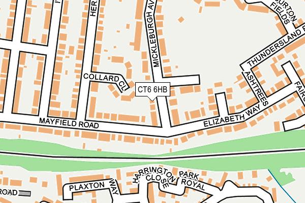 CT6 6HB map - OS OpenMap – Local (Ordnance Survey)