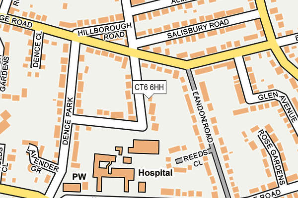 CT6 6HH map - OS OpenMap – Local (Ordnance Survey)