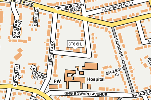 CT6 6HJ map - OS OpenMap – Local (Ordnance Survey)
