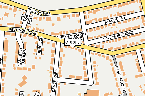 CT6 6HL map - OS OpenMap – Local (Ordnance Survey)