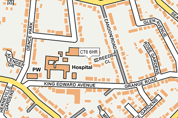 CT6 6HR map - OS OpenMap – Local (Ordnance Survey)