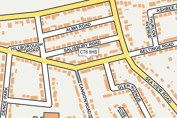 CT6 6HS map - OS OpenMap – Local (Ordnance Survey)