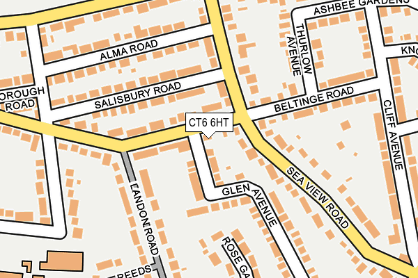 CT6 6HT map - OS OpenMap – Local (Ordnance Survey)