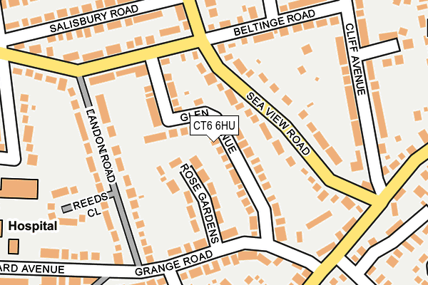 CT6 6HU map - OS OpenMap – Local (Ordnance Survey)