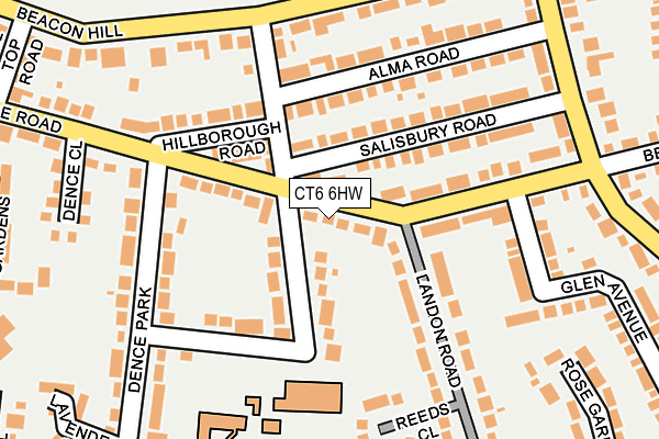 CT6 6HW map - OS OpenMap – Local (Ordnance Survey)