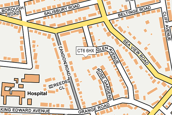 CT6 6HX map - OS OpenMap – Local (Ordnance Survey)