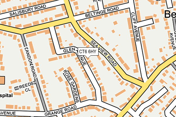 CT6 6HY map - OS OpenMap – Local (Ordnance Survey)