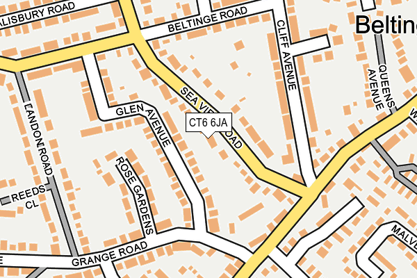 CT6 6JA map - OS OpenMap – Local (Ordnance Survey)
