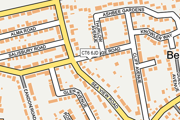 CT6 6JD map - OS OpenMap – Local (Ordnance Survey)