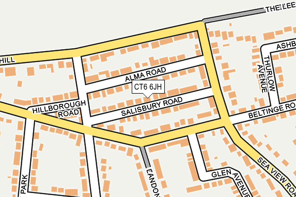 CT6 6JH map - OS OpenMap – Local (Ordnance Survey)
