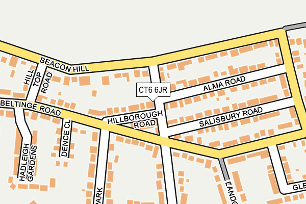 CT6 6JR map - OS OpenMap – Local (Ordnance Survey)
