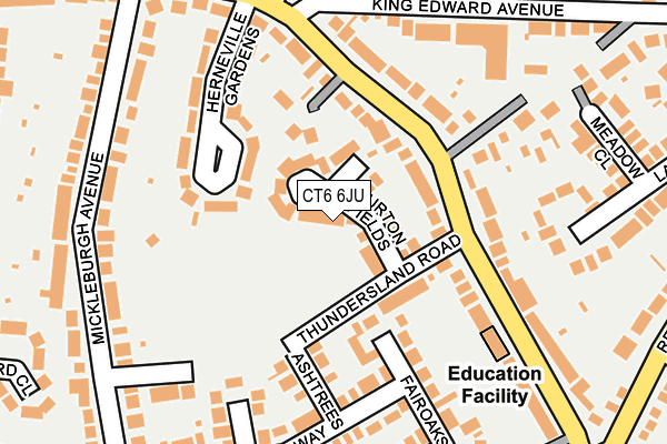 CT6 6JU map - OS OpenMap – Local (Ordnance Survey)