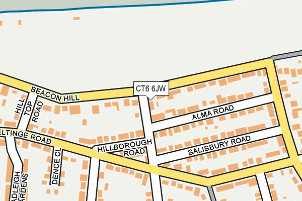 CT6 6JW map - OS OpenMap – Local (Ordnance Survey)