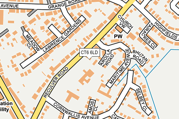 CT6 6LD map - OS OpenMap – Local (Ordnance Survey)