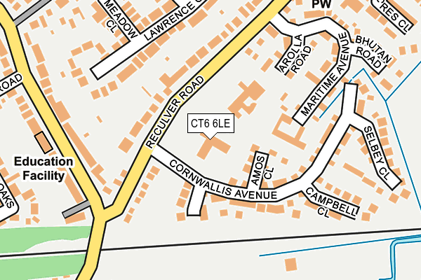 CT6 6LE map - OS OpenMap – Local (Ordnance Survey)