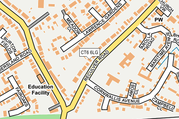CT6 6LG map - OS OpenMap – Local (Ordnance Survey)
