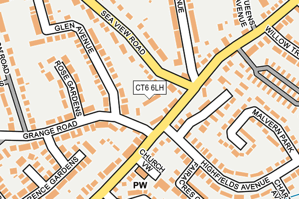 CT6 6LH map - OS OpenMap – Local (Ordnance Survey)