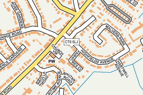 CT6 6LJ map - OS OpenMap – Local (Ordnance Survey)