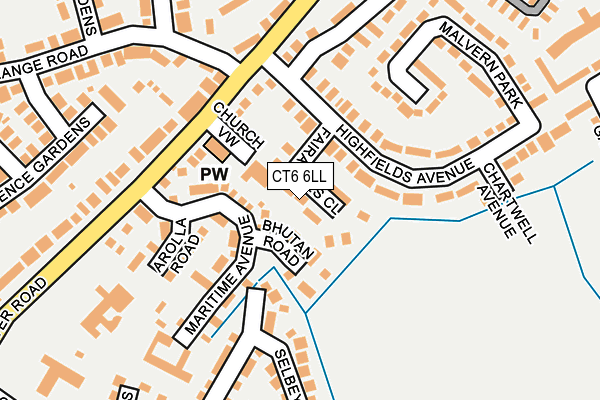 CT6 6LL map - OS OpenMap – Local (Ordnance Survey)