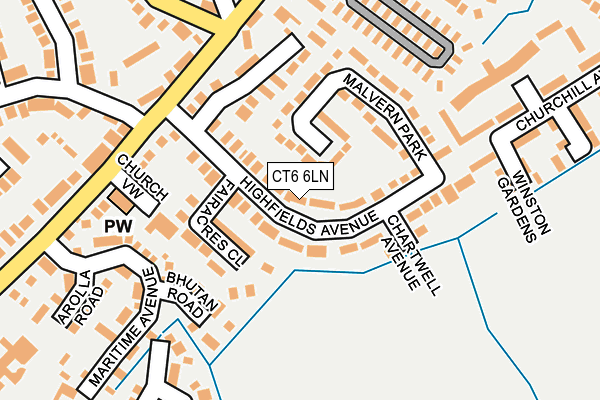 CT6 6LN map - OS OpenMap – Local (Ordnance Survey)