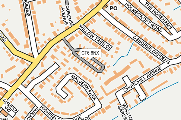 CT6 6NX map - OS OpenMap – Local (Ordnance Survey)