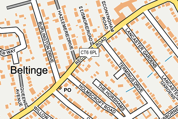 Map of EAST KENT COMMERCIAL CLEANERS LTD at local scale