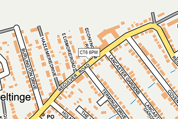 CT6 6PW map - OS OpenMap – Local (Ordnance Survey)