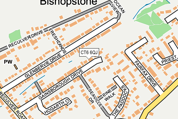 CT6 6QJ map - OS OpenMap – Local (Ordnance Survey)