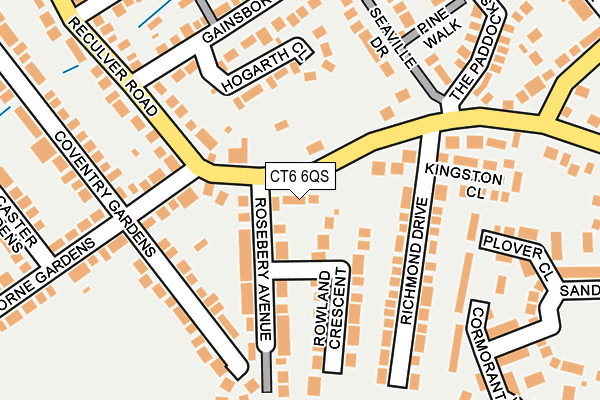 CT6 6QS map - OS OpenMap – Local (Ordnance Survey)