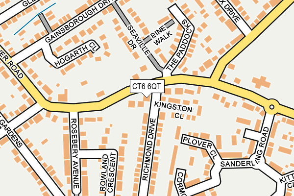 CT6 6QT map - OS OpenMap – Local (Ordnance Survey)