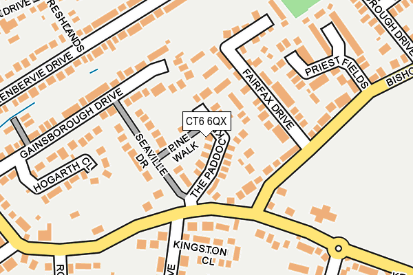 CT6 6QX map - OS OpenMap – Local (Ordnance Survey)