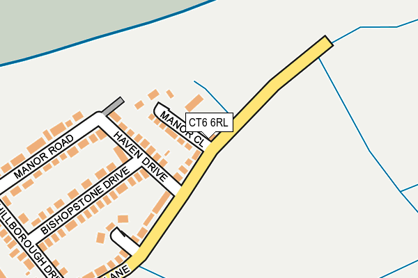 CT6 6RL map - OS OpenMap – Local (Ordnance Survey)