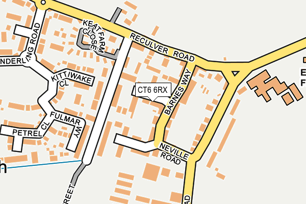 CT6 6RX map - OS OpenMap – Local (Ordnance Survey)