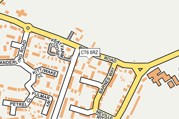 CT6 6RZ map - OS OpenMap – Local (Ordnance Survey)